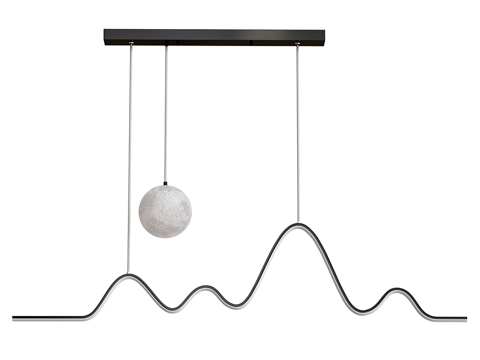  现代极简线性装饰吊灯3d模型 