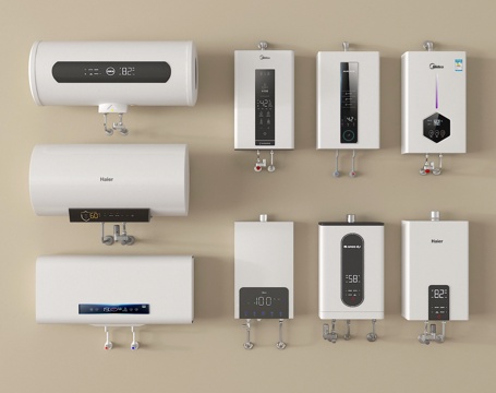 现代热水器su模型