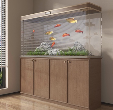 现代鱼缸 水族箱su模型