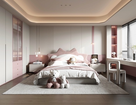  现代儿童房3d模型 