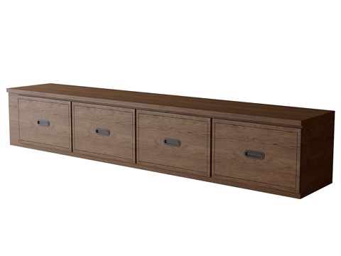 现代电视柜su模型