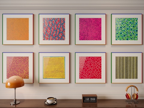 现代多巴胺装饰画su模型