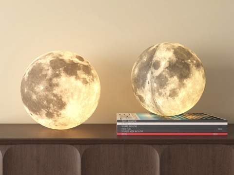 现代月球灯 装饰灯 落地灯su模型