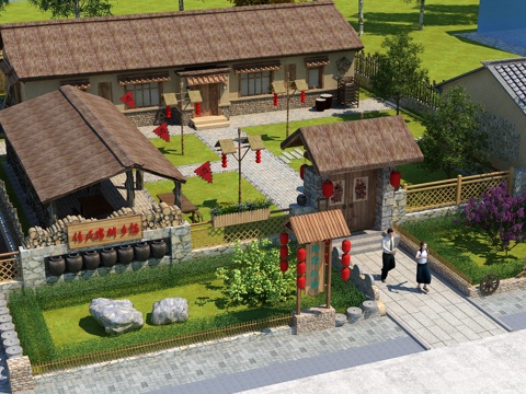  农家院 民宿 美丽乡村 乡村振兴 乡村 农村 民居 街道3d模型 