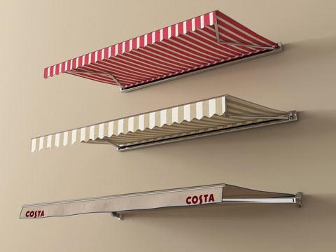 现代雨棚 遮阳棚 遮阳伞su模型