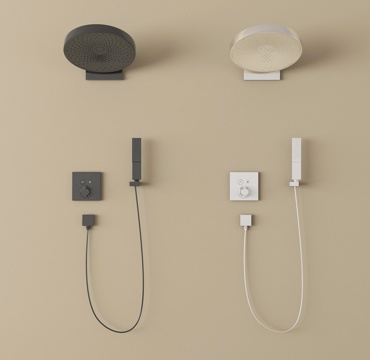 现代花洒 卫浴花洒 淋浴花洒su模型