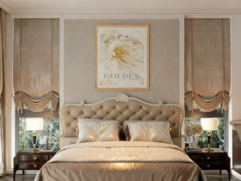 ​​现代轻奢卧室 主卧su模型