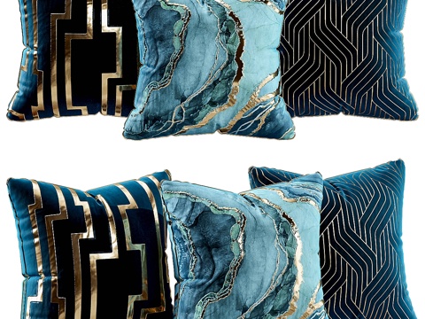  奢华抱枕3d模型 