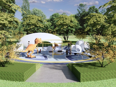 现代 儿童乐园 恐龙主题儿童乐园 恐龙蛋儿童游乐设施 儿童公su模型