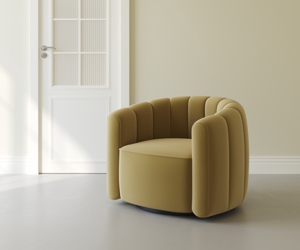 法式奶油沙发su模型