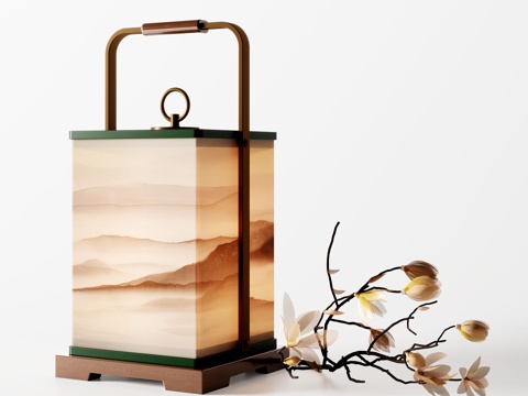 宋式台灯 台灯 灯具 装饰灯 艺术台灯su模型