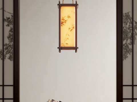 宋式吊灯 吊灯 装饰吊灯  小吊灯  艺术吊灯su模型