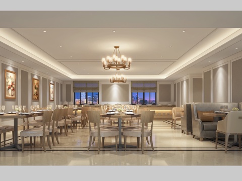 酒店早餐厅图纸cad施工图