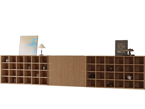 现代装饰柜 边柜su模型