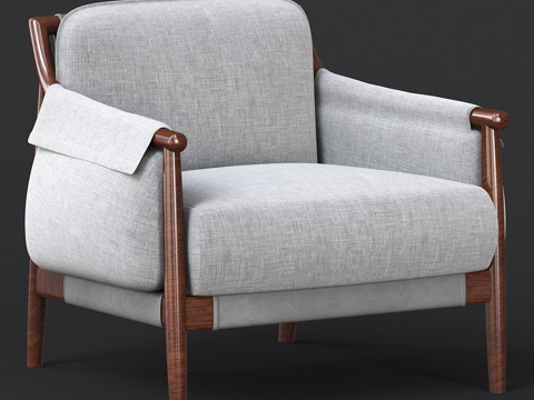  TIMES LOUNGE 织物扶手椅3d模型 