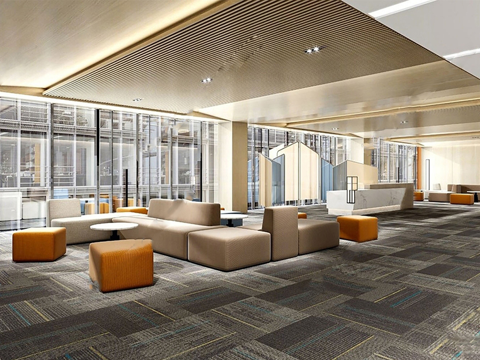 现代公共休息区su模型