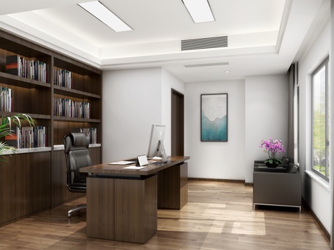  总经理办公室3d模型 