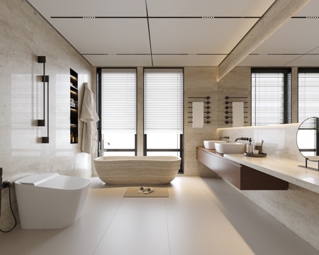  现代卫生间 洗手台 台盆3d模型 