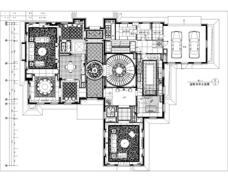 CCD富力500平别墅整套设计图cad施工图