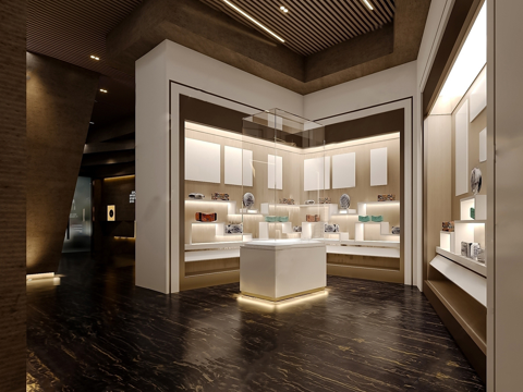 新中式博物馆 文化瓷器展厅su模型