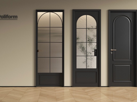 法式单开门 玻璃单开门 房门 卧室门 厨卫门su模型