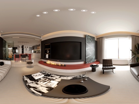  意式轻奢全景客餐厅 