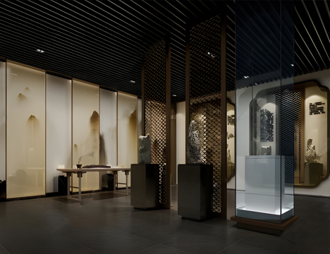 现代文化展厅 博物馆su模型