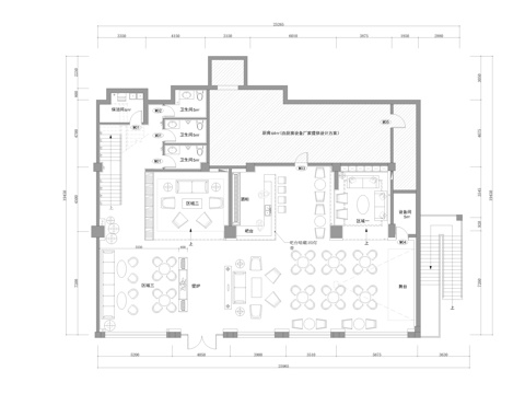 酒馆清吧CAD平面图cad施工图