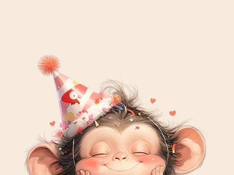  儿童区艺术装置 儿童区拍照玩偶 小动物艺术装置 卡通动物猴子3d模型 