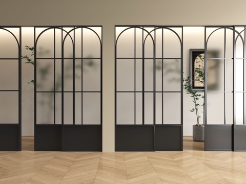 法式推拉门 厨房推拉门 玻璃推拉门 阳台推拉门su模型