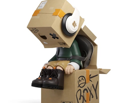  网红店网红打卡 机器人艺术装置 网红玩偶装饰品 手办3d模型 