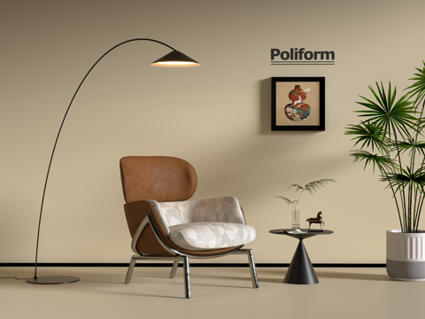 现代极简休闲椅 现代休闲沙发椅 现代极简落地灯 现代绿植su模型