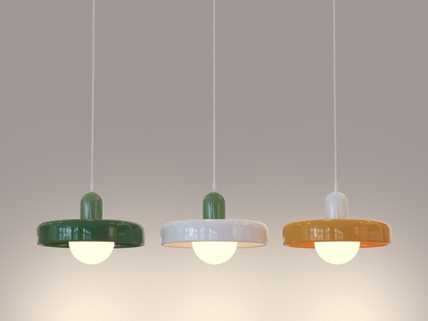  北欧小吊灯 现代中古风吊灯 奶油风吊灯 卧室吊灯3d模型 