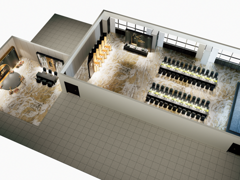 展会布置 宴会厅su模型