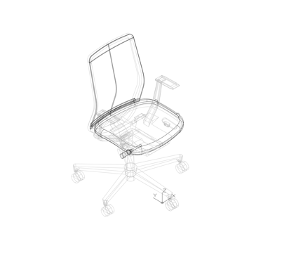 电脑转椅 办公椅子cad施工图