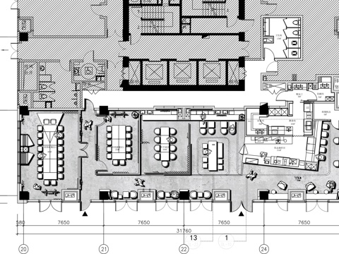 鹿鸣书院咖啡馆室内改造项目cad施工图