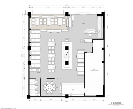 现代中餐厅 200㎡生态餐厅 主题餐厅cad施工图