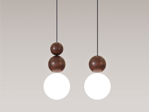  中古风吊灯 侘寂风吊灯 北欧吊灯 日式吊灯 卧室吊灯3d模型 