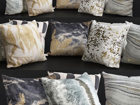  沙发靠垫高级专业款161号 抱枕3d模型 