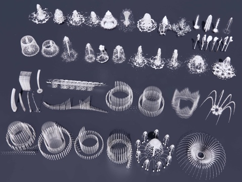 现代喷泉 涌泉 跳泉 水景 广场旱喷 水柱水花 跌水su模型
