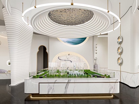  现代售楼部3d模型 