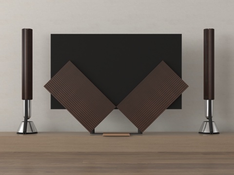 现代电视机 液晶电视 音响su模型