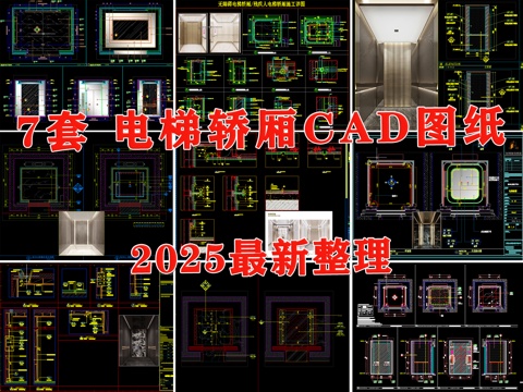 电梯厅 电梯轿厢 电梯 电梯轿厢节点 电梯厅节点cad施工图