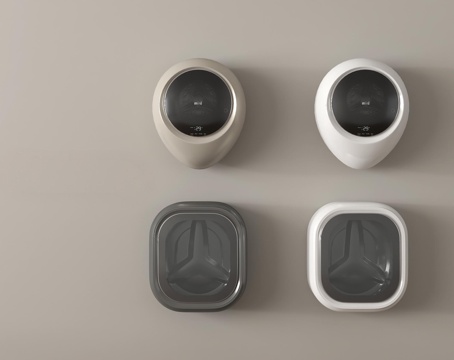  现代洗衣机 壁挂洗衣机3d模型 
