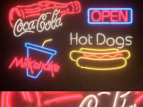  照明模块. 套装32. 霓虹灯3d模型 