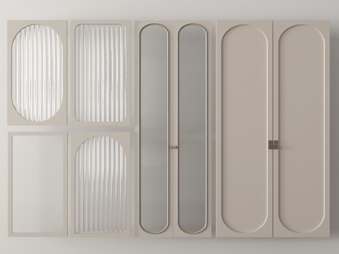 法式柜门门板su模型