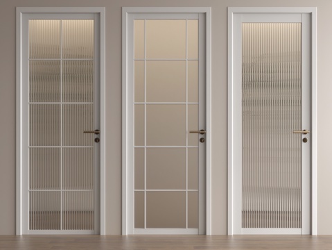 法式单开门 玻璃门 厨卫门 平开门su模型