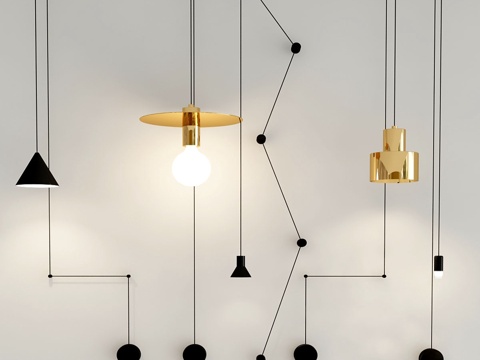  线性壁灯系列3d模型 