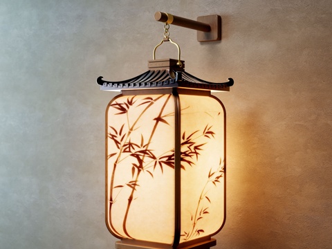 宋式壁灯 壁灯 灯具 装饰灯 艺术壁灯su模型