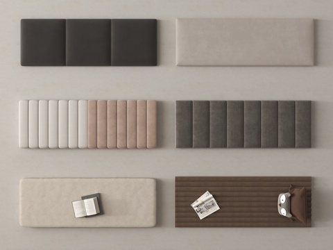 现代坐垫 沙发坐垫 飘窗垫 床靠背su模型